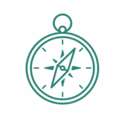 kompass-symbol-blagron(600x600px)vit-bakgrund Symbol för kompass, introduktion, skapa riktning, medveten arbetsplats. Self-Determination Theory SDT, Inner Development Goals, IDG.
